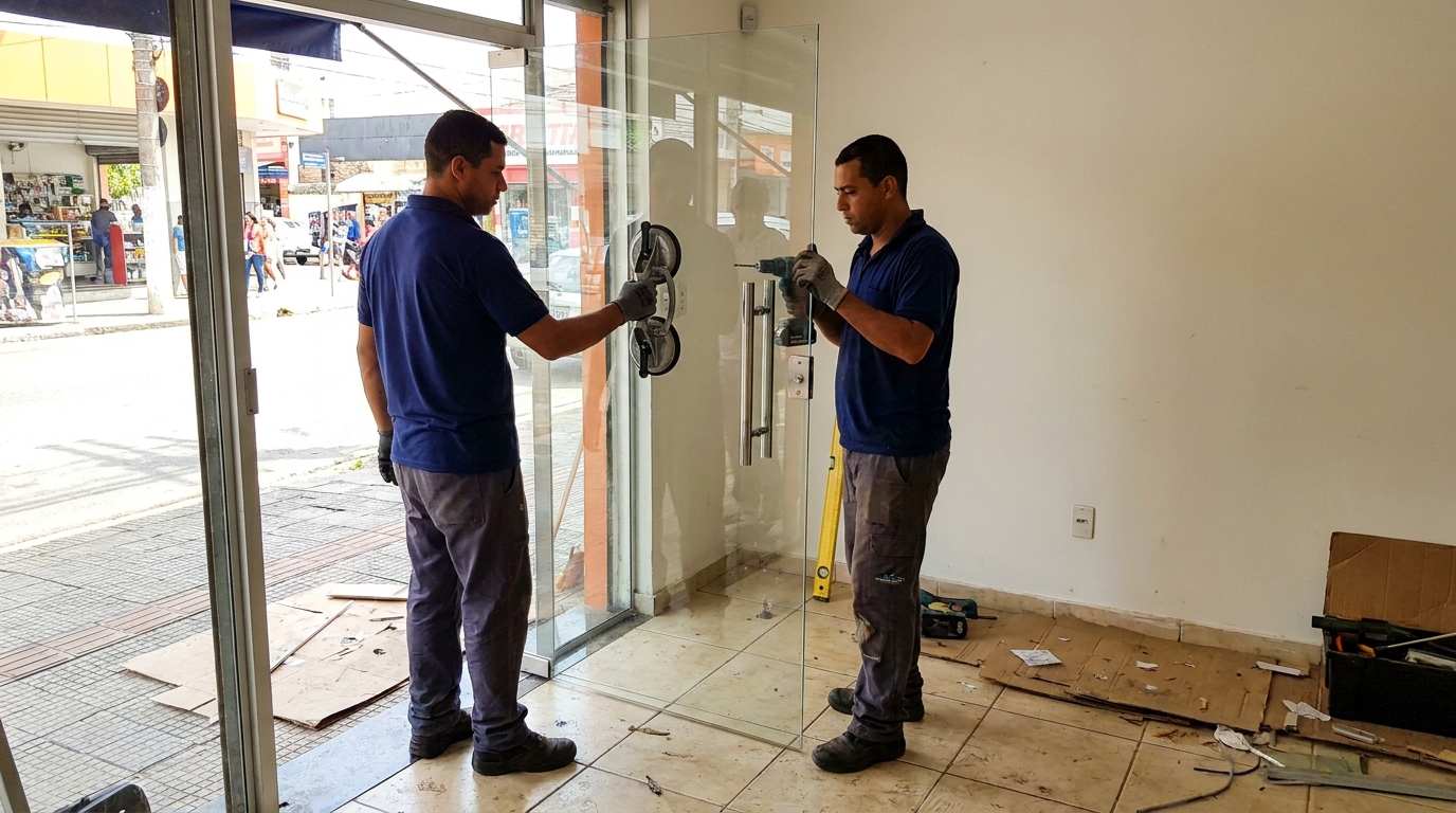 Portas em Vidro na Morada do Sol, Montes Claros‑MG